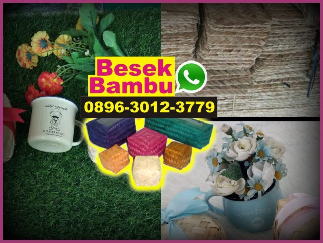 besek bambu warna