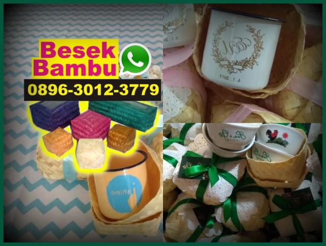 penjual besek bambu