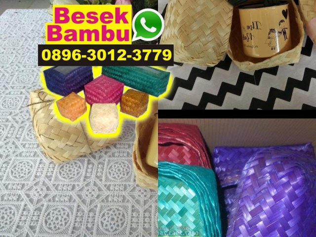 anyaman kotak pensil dari bambu