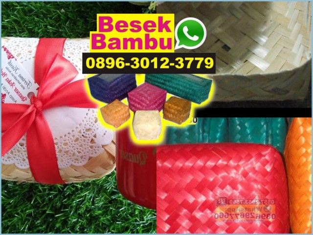 besek bambu warna warni