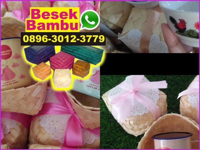 kotak makanan dari anyaman bambu