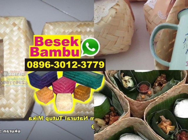 kotak sampah dari anyaman bambu