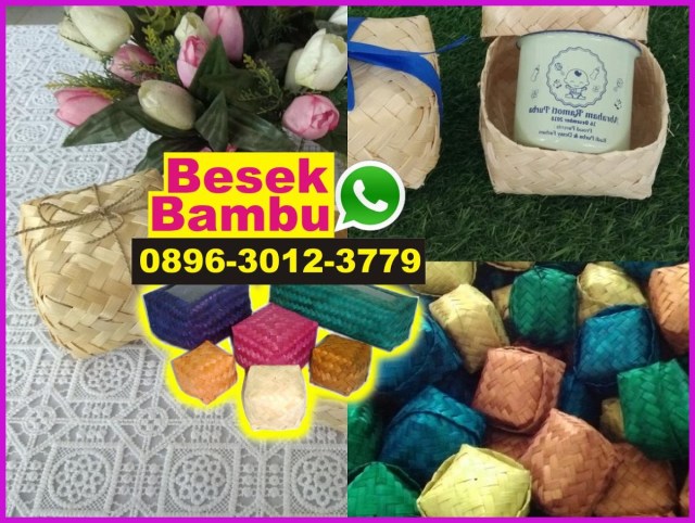 kotak makanan terbuat dari anyaman bambu