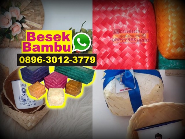 kotak pensil dari anyaman bambu