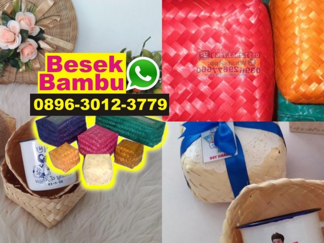 kotak pensil dari anyaman bambu