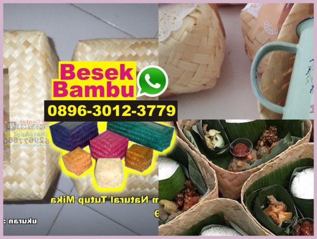 kotak sampah dari anyaman bambu