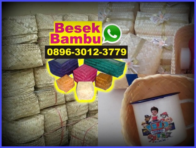 tempat pensil anyaman bambu