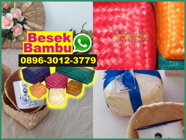 kotak pensil dari anyaman bambu