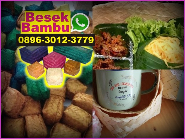 kotak makanan yang terbuat dari anyaman bambu